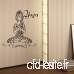 vinyle noir assis fille de méditation Zen yoga creux amovible étanche sticker mural pour la maison salon chambre décoration - B01L1ZY5PI